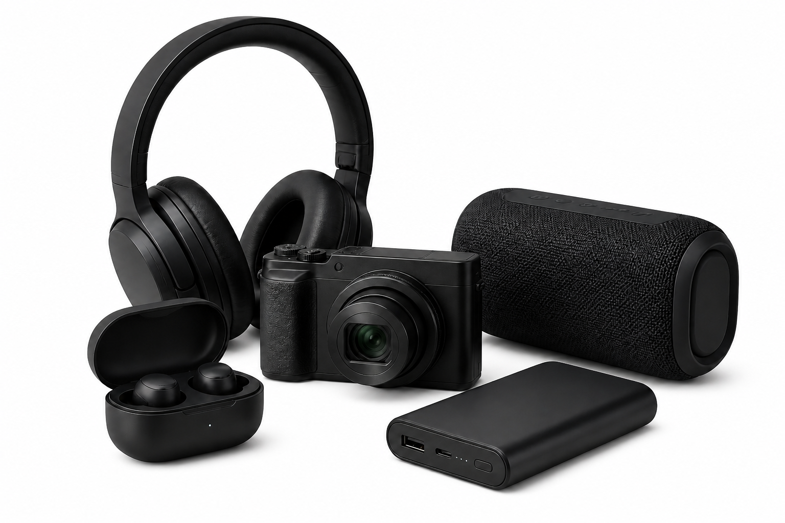 Wireless audio, digital camera, portable speaker and charging products